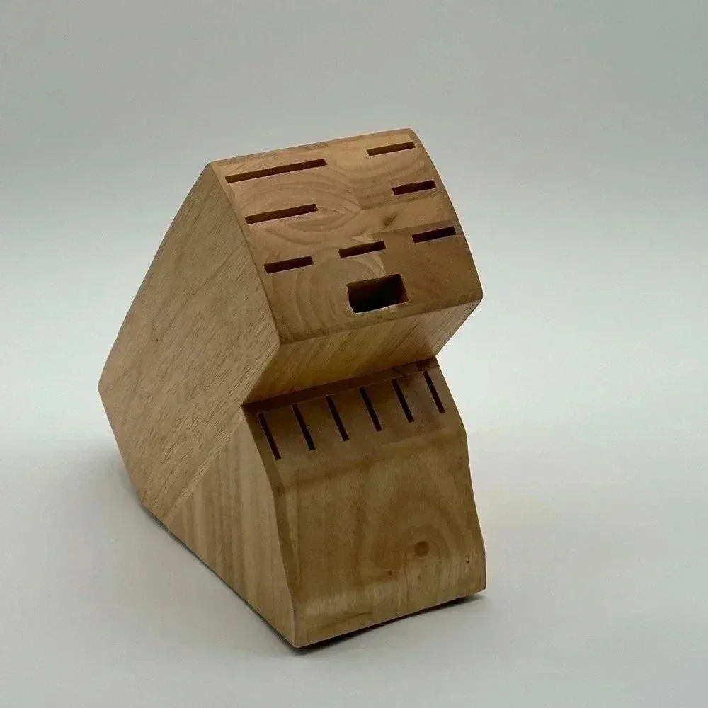 Chicago Cutlery 14 Slot Wood Knife Block‎ Only Counter Top Wooden Knife Holder